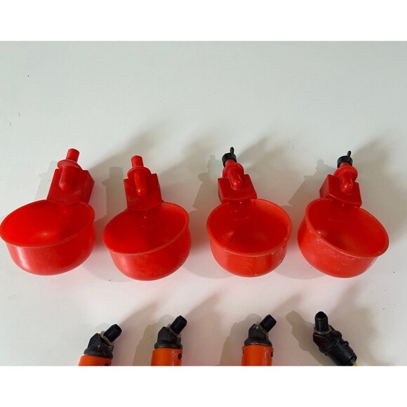 8pc Bulk Lot of Automatic Drinking Poultry Chicken Automatic Waterer Water Cups - Picture 3 of 3